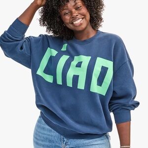 Clare V. “ciao” crewneck sweatshirt